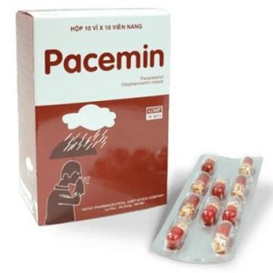 Viên nang cứng Pacemin 325mg/2mg điều trị cảm cúm, sốt, nhức đầu