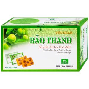 Viên ngậm Bảo Thanh bổ phế, trừ ho, hoá đờm (20 vỉ x 5 viên)