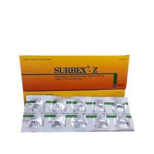 Viên nén Surbex Z điều trị chứng thiếu các vitamin nhóm B, vitamin C và kẽm (10 vỉ x 10 viên)