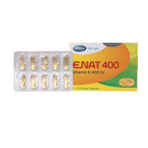 Thuốc Enat 400 MEGA We care điều trị và dự phòng tình trạng thiếu Vitamin E (3 vỉ x 10 viên)