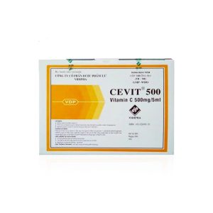 Dung dịch tiêm Cevit 500 Vidipha điều trị bệnh do thiếu Vitamin C (100 ống)