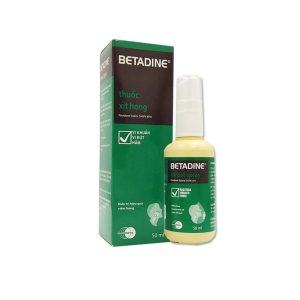 Thuốc xịt họng Betadine Throat Spray điều trị bệnh nhiễm trùng cấp tính niêm mạc miệng, họng (50ml)