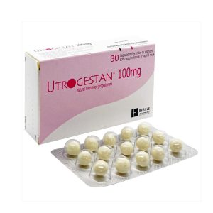 Thuốc Utrogestan 100mg bổ sung nội tiết tố trong bệnh lý sản phụ khoa (2 vỉ x 15 viên)