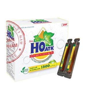 HO ATK, hỗ trợ giảm đau rát họng, hỗ trợ bổ phế (Hộp 20 ống x 10ml)