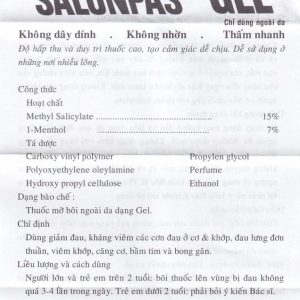 Nhà Thuốc Tiến Thành - 00009602 salonpas gel 15g 161857