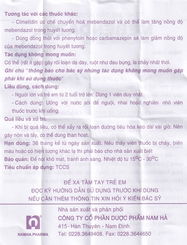 Nhà Thuốc Tiến Thành - 00022092 mebendazol 500mg nam ha 1v giun nui 4348 60ff large 9591aadf77