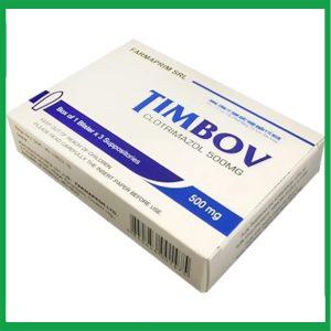 Timbov 500mg Farmaprim Viên đặt âm đạo điều trị nhiễm khuẩn hỗn hợp tại âm đạo (3 viên)