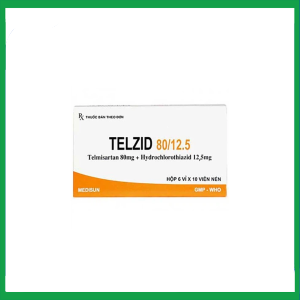 Thuốc Telzid 80/12.5 điều trị tăng huyết áp (6 vỉ x 10 viên)