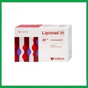 Viên nén Lipistad 20 điều trị tăng cholesterol máu (3 vỉ x 10 viên)
