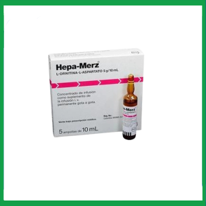 Thuốc tiêm Hepa Merz 5g điều trị xơ gan, gan nhiễm mỡ, viêm gan (5 ống x 10ml)