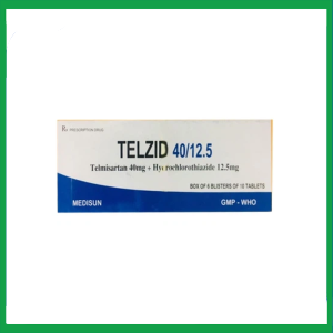 Thuốc Telzid 40/12.5 điều trị tăng huyết áp (6 vỉ x 10 viên)