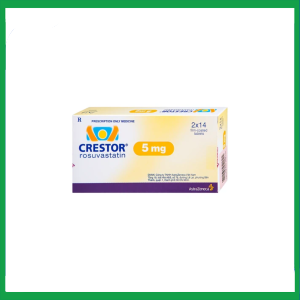 Thuốc Crestor 5mg điều trị tăng cholesterol máu nguyên phát (2 vỉ x 14 viên)