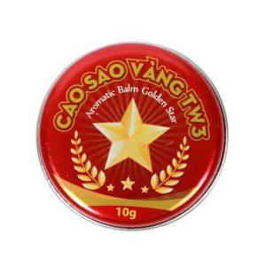Cao Sao Vàng Golden Star 10g TW3 dùng trong cảm cúm, nhức đầu, sổ mũi, đau bụng, buồn nôn, say tàu xe