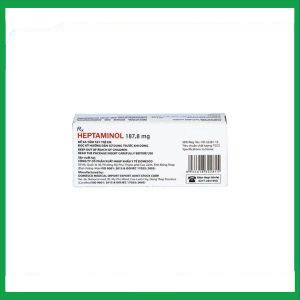 Nhà Thuốc Tiến Thành - Thuốc Heptaminol 187,8mg điều trị triệu chứng trong hạ huyết áp tư thế (2 vỉ x 10 viên) 4 Nhà Thuốc Tiến Thành - 4 10
