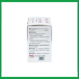 Nhà Thuốc Tiến Thành - Viên nang mềm L-Cystine 500mg Phils Lin hỗ trợ điều trị viêm da do thuốc, sạm da, tàn nhang (12 vỉ x 5 viên) 3 Nhà Thuốc Tiến Thành - 4 18