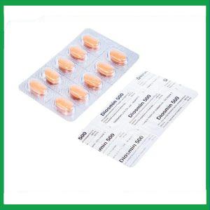 Nhà Thuốc Tiến Thành - Thuốc Diosmin 500 điều trị triệu chứng liên quan đến suy tĩnh mạch - mạch bạch huyết (6 vỉ x 10 viên) 4 Nhà Thuốc Tiến Thành - 5 2 2