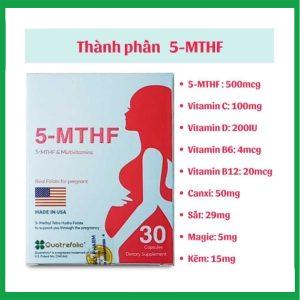 Nhà Thuốc Tiến Thành - Viên uống 5-MTHF Robinson Pharma hỗ trợ cho phụ nữ bị rối loạn chuyển hóa acid folic (3 vỉ x 10 viên) 1 Nhà Thuốc Tiến Thành - 5 MTHF 2