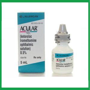 Thuốc nhỏ mắt Acular Allergan giảm tạm thời ngứa mắt do viêm kết mạc dị ứng theo mùa (5ml)