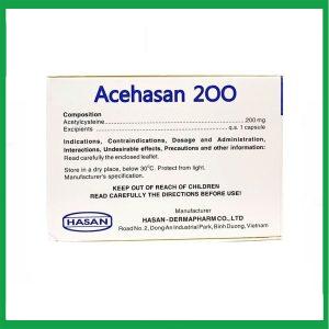 Nhà Thuốc Tiến Thành - Thuốc Acehasan 200 Hasan làm loãng đờm trong các bệnh phế quản - phổi cấp và mãn tính (10 vỉ x 10 viên) 1 Nhà Thuốc Tiến Thành - Acehasan 200mg 100v2