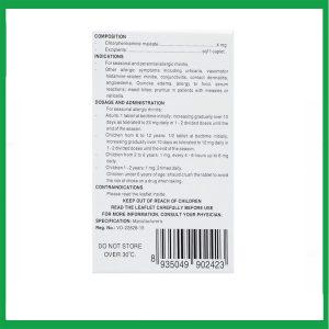 Nhà Thuốc Tiến Thành - Thuốc Allerfar Pharmedic điều trị viêm mũi dị ứng, các triệu chứng dị ứng (10 vỉ x 20 viên) 1 Nhà Thuốc Tiến Thành - Allerfar1