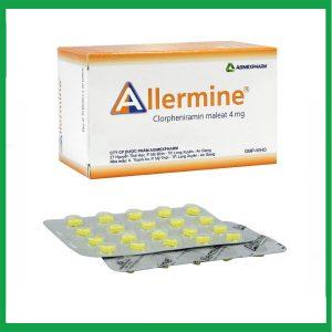 Thuốc Allermine 4mg Agimexpharm điều trị dị ứng cấp và mãn tính (10 vỉ x 20 viên)