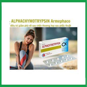 Nhà Thuốc Tiến Thành - Thuốc kháng viêm dạng men ALPHACHYMOTRYPSIN (Armephaco) hộp 2 vỉ x 10 viên 1 Nhà Thuốc Tiến Thành - Alphachymotrypsin Armephaco 2