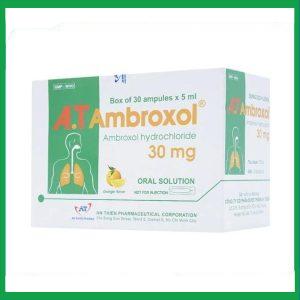 Nhà Thuốc Tiến Thành - Dung dịch uống A.T Ambroxol 30mg làm loãng nhầy trong bệnh viêm phế quản (30 ống x 5ml) 3 Nhà Thuốc Tiến Thành - Ambroxol 30mg 1