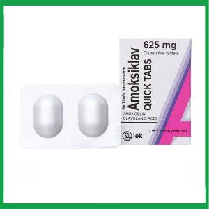 Thuốc Amoksiklav Quick Tabs 625mg Lek điều trị nhiễm khuẩn (7 vỉ x 2 viên)