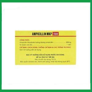 Nhà Thuốc Tiến Thành - Thuốc Ampicillin MKP 500 Mekophar điều trị nhiễm khuẩn (10 vỉ x 10 viên) 1 Nhà Thuốc Tiến Thành - Ampicillin 500mg 2
