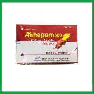 Thuốc Atihepam 500 An Thiên điều trị viêm gan mạn tính, gan nhiễm mỡ, bệnh não gan (5 vỉ x 10 viên)