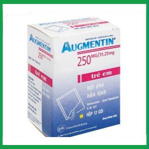Bột Augmentin 250mg/31.25mg GSK điều trị nhiễm khuẩn (12 gói)