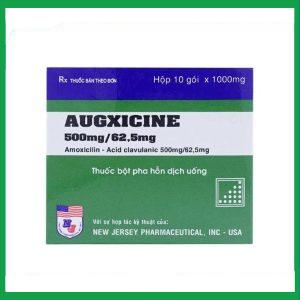Thuốc Augxicine 500mg/62.5mg Jersey điều trị viêm amidan, viêm xoang (10 gói x 1000mg)