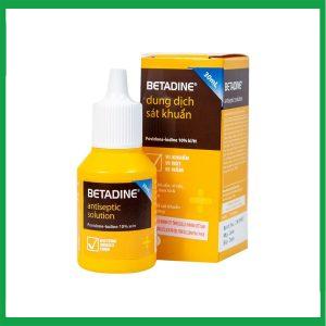 Nhà Thuốc Tiến Thành - Dung dịch sát khuẩn Betadine Antiseptic Solution hỗ trợ sát khuẩn vết thương (30ml) 2 Nhà Thuốc Tiến Thành - Betadine Antiseptic Sol 30ml. 1