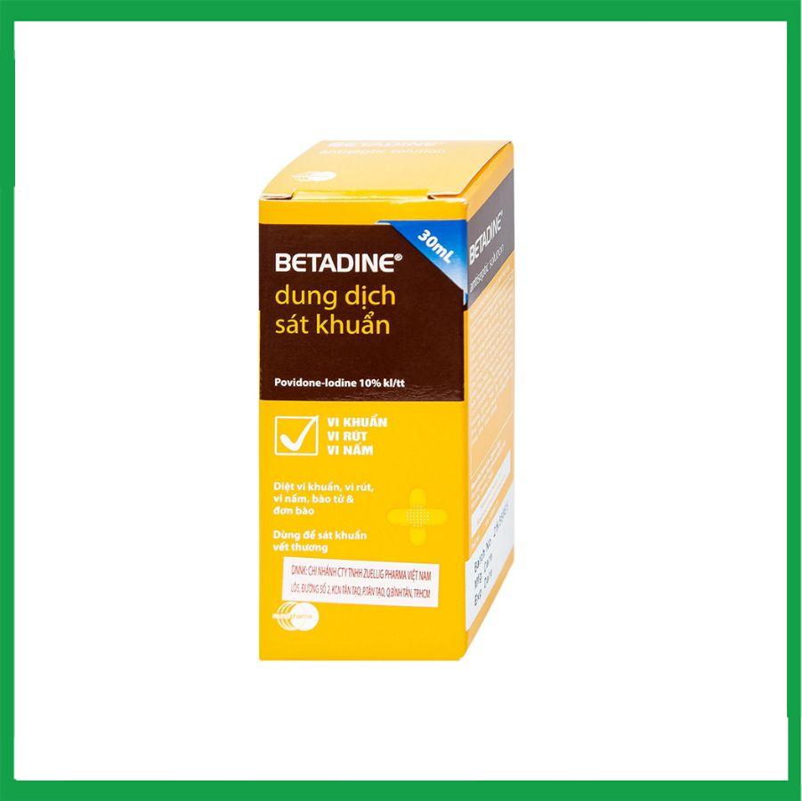 Betadine-Antiseptic-Sol-30ml.jpg Nhà Thuốc Tiến Thành - Betadine Antiseptic Sol 30ml