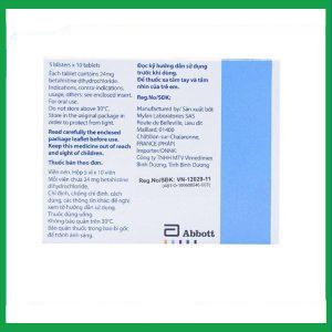 Nhà Thuốc Tiến Thành - Thuốc Betaserc 24mg Abbott điều trị hội chứng Meniere (5 vỉ x 10 viên) 1 Nhà Thuốc Tiến Thành - Betaserc 24mg 3