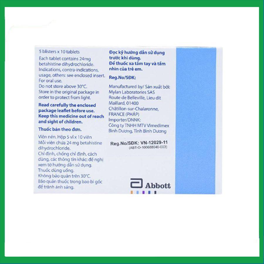 Betaserc-24mg-3.jpg Nhà Thuốc Tiến Thành - Betaserc 24mg 3