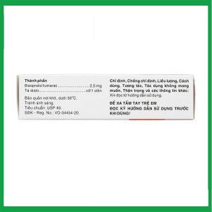 Nhà Thuốc Tiến Thành - Thuốc Bihasal 2.5 Hasan điều trị tăng huyết áp, đau thắt ngực, suy tim mạn tính ổn định (5 vỉ x 10 viên) 2 Nhà Thuốc Tiến Thành - Bihasal 2.5mg 1