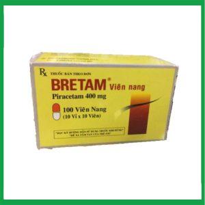 Thuốc Bretam 400mg tăng khả năng tập trung và cải thiện trí nhớ (10vi*10vien )