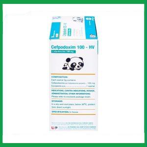 Nhà Thuốc Tiến Thành - Bột pha hỗn dịch uống Cefpodoxim 100-HV điều trị nhiễm khuẩn (10 gói x 3g) 2 Nhà Thuốc Tiến Thành - Cefpodoxim 3