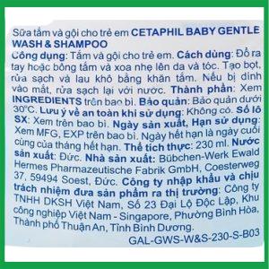Nhà Thuốc Tiến Thành - Sữa tắm và gội cho trẻ em Cetaphil Baby Gentle Wash And Shampoo 230ml 3 Nhà Thuốc Tiến Thành - Cetaphil baby1
