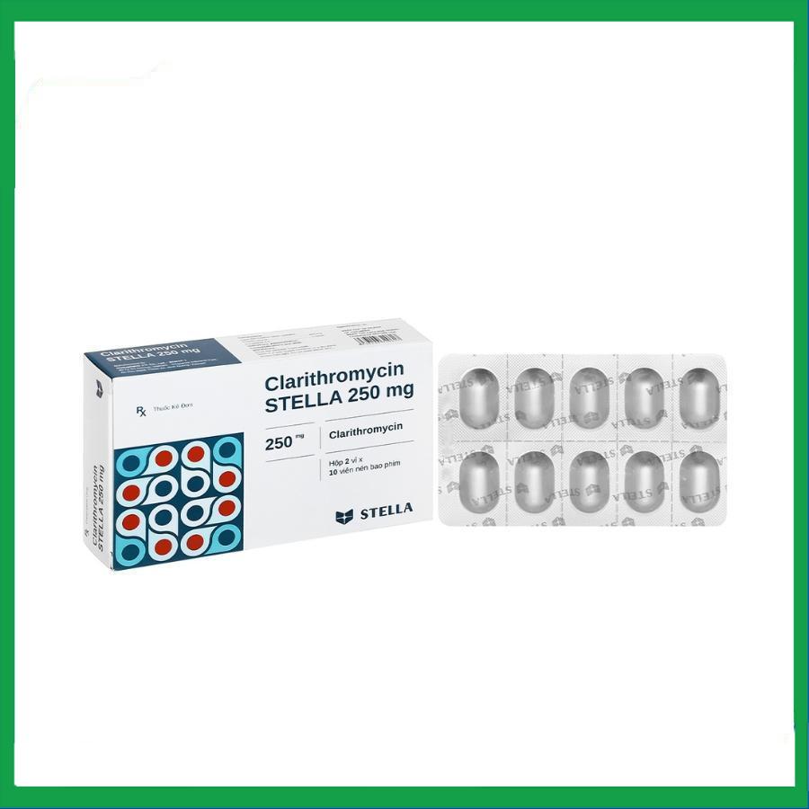 Clarithromycin-250mg.jpg Nhà Thuốc Tiến Thành - Clarithromycin 250mg