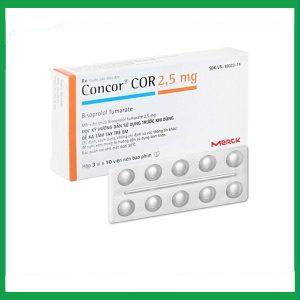 Thuốc Concor Cor 2.5mg Merck điều trị suy tim mãn tính (3 vỉ x 10 viên)