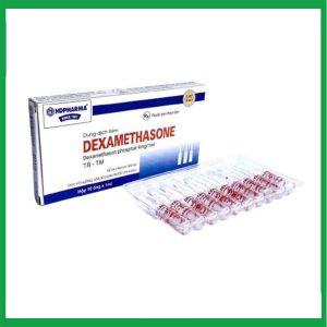 Nhà Thuốc Tiến Thành - Dung dịch tiêm Dexamethasone 4mg/ml Hải Dương điều trị trạng thái hen, bệnh dị ứng nặng (10 ống x 1ml) 2 Nhà Thuốc Tiến Thành - Dexamethasone hai duong 1