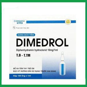 Dung Dịch Tiêm Dimedrol trị viêm mũi dị ứng và bệnh da dị ứng (100 ống x1ml)
