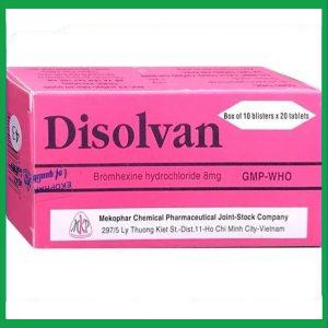 Thuốc Disolvan 8mg trị rối loạn tiết dịch phế quản (10 vỉ x 20 viên)
