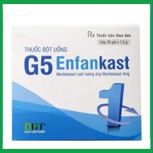 Thuốc bột uống G5 Enfankast 4mg phòng và điều trị hen phế quản(Hộp 30 gói)