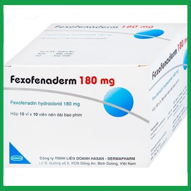 Fexofenaderm-180mg.jpg Nhà Thuốc Tiến Thành - Fexofenaderm 180mg