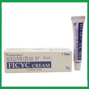 Kem Ficyc cream điều trị và dự phòng tái nhiễm virus Herpes Simplex (5g)