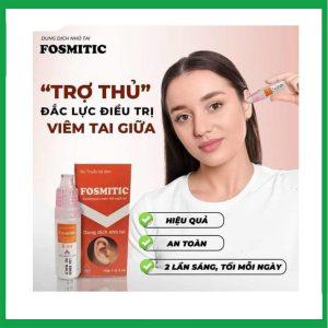 Nhà Thuốc Tiến Thành - Thuốc nhỏ tai Fosmitic 150mg/5ml trị viêm tai giữa, viêm màng nhĩ, viêm tai ngoài (Hộp 1 ống 5ml) 2 Nhà Thuốc Tiến Thành - Fosmitic1