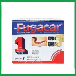 Viên nhai Fugacar 500mg (Chewable) điều trị nhiễm giun (1 vỉ x 1 viên)